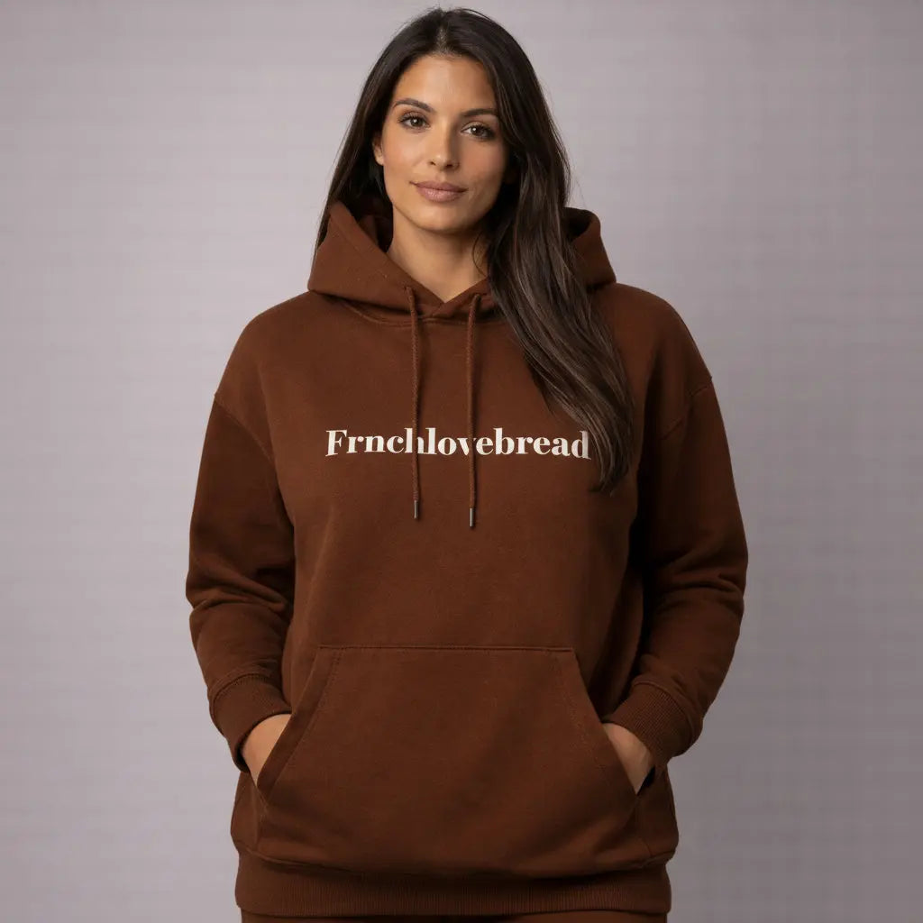 Hoodie oversize unisexe Frnchlovebread – Marron Frnchlovebread