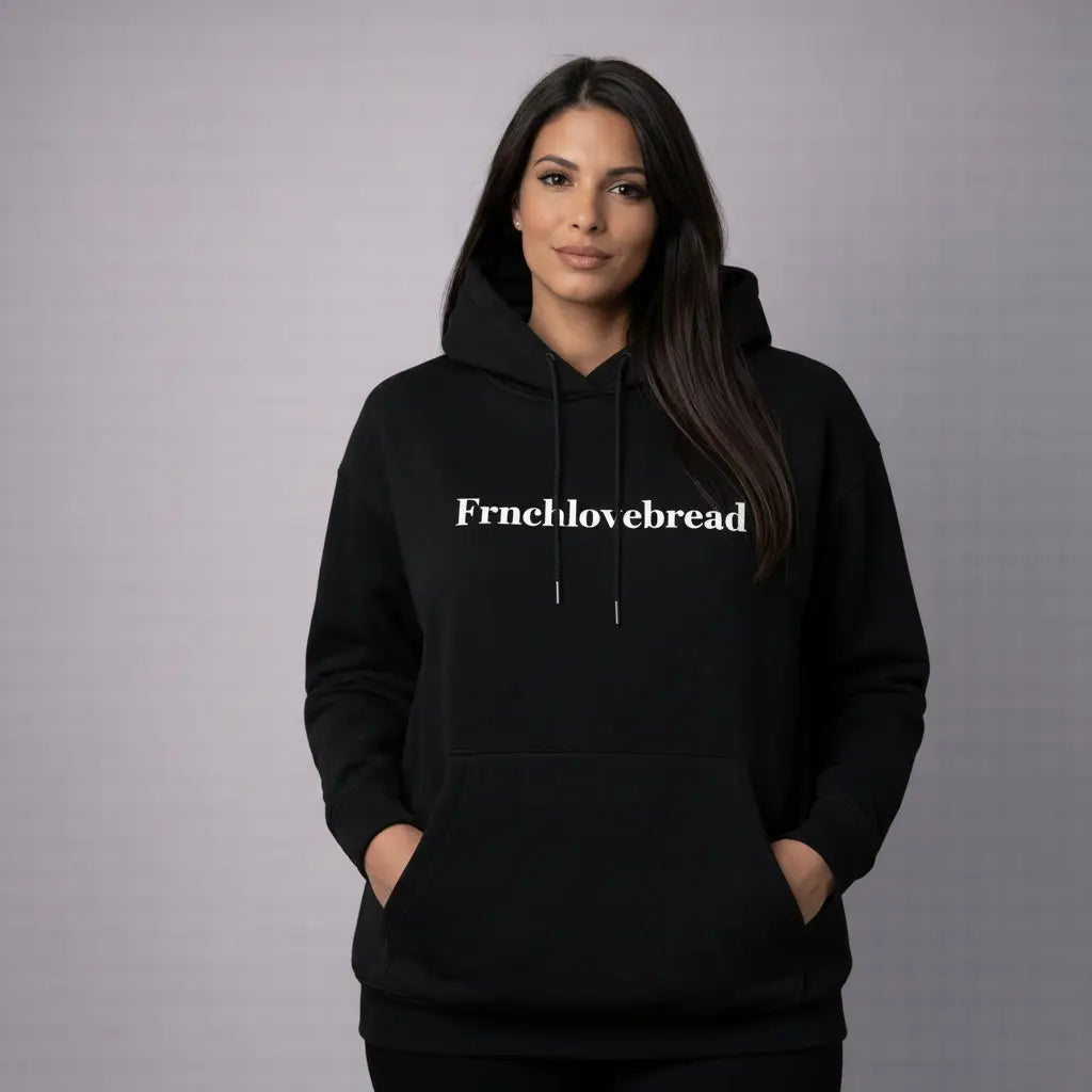 Hoodie oversize unisexe Frnchlovebread – Noir Frnchlovebread
