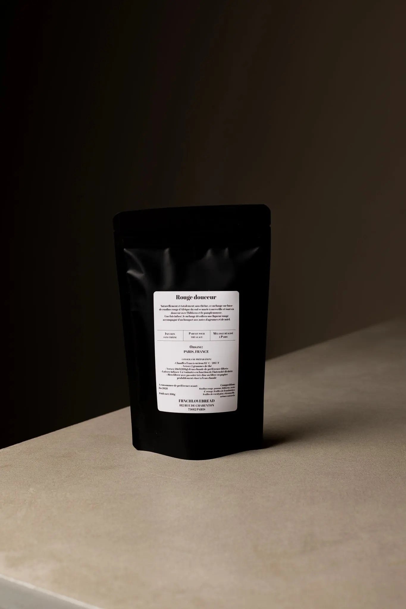 Thé Infusion – Rouge Douceur (Rooibos, Pamplemousse & Hibiscus) Frnchlovebread