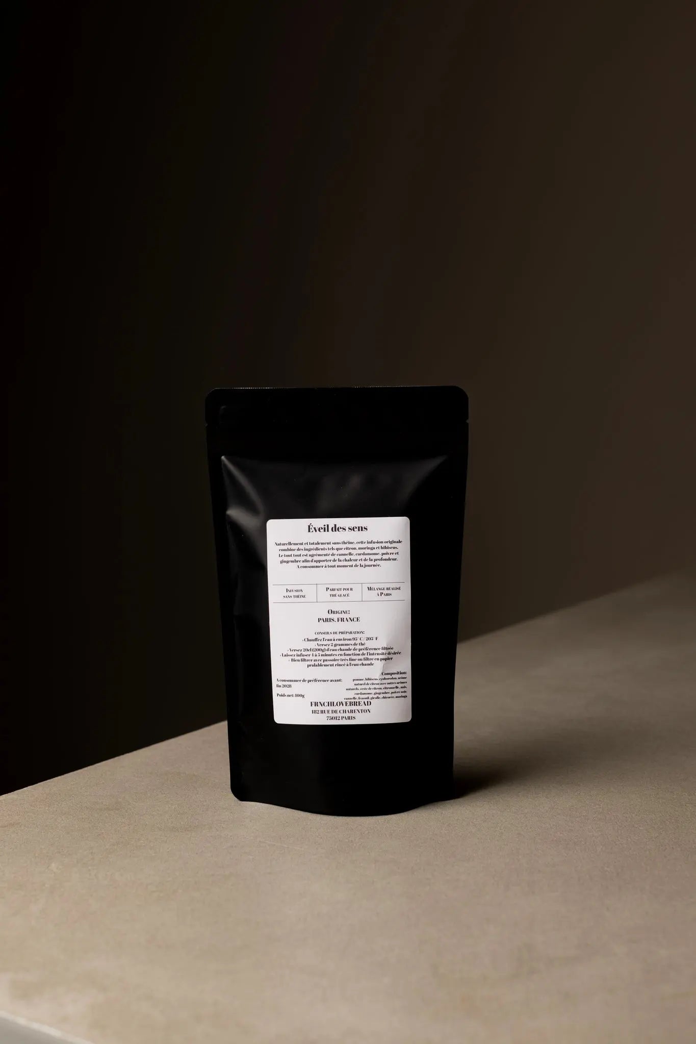 Thé Infusion – Éveil des Sens (Citron, Moringa & Poivrée) Frnchlovebread