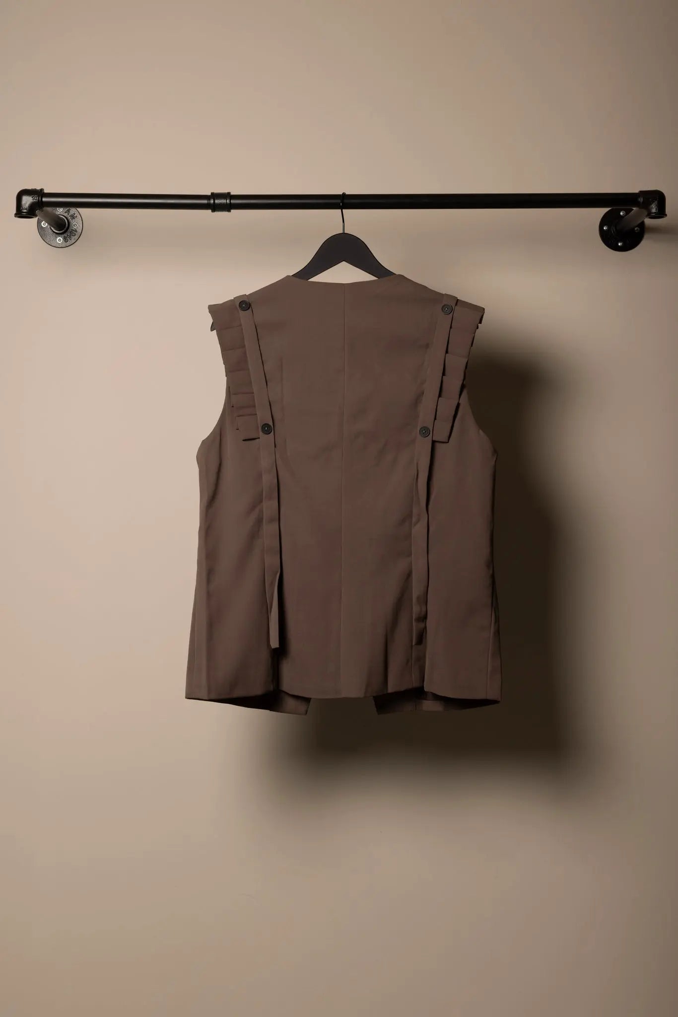 Gilet sans manches – Style tailleur structuré marron Frnchlovebread