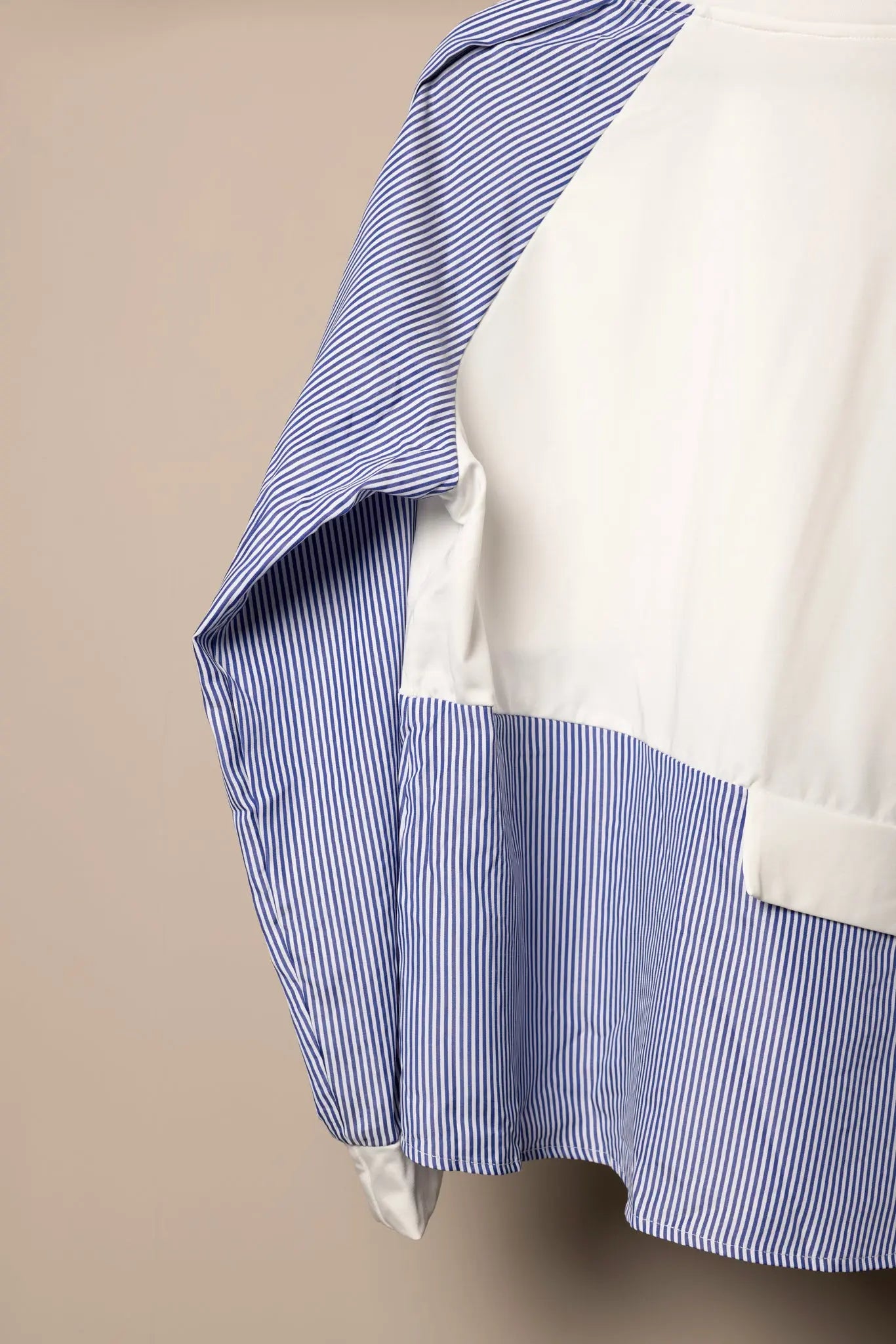 Sweat bicolore Blanc & bleu rayé Frnchlovebread