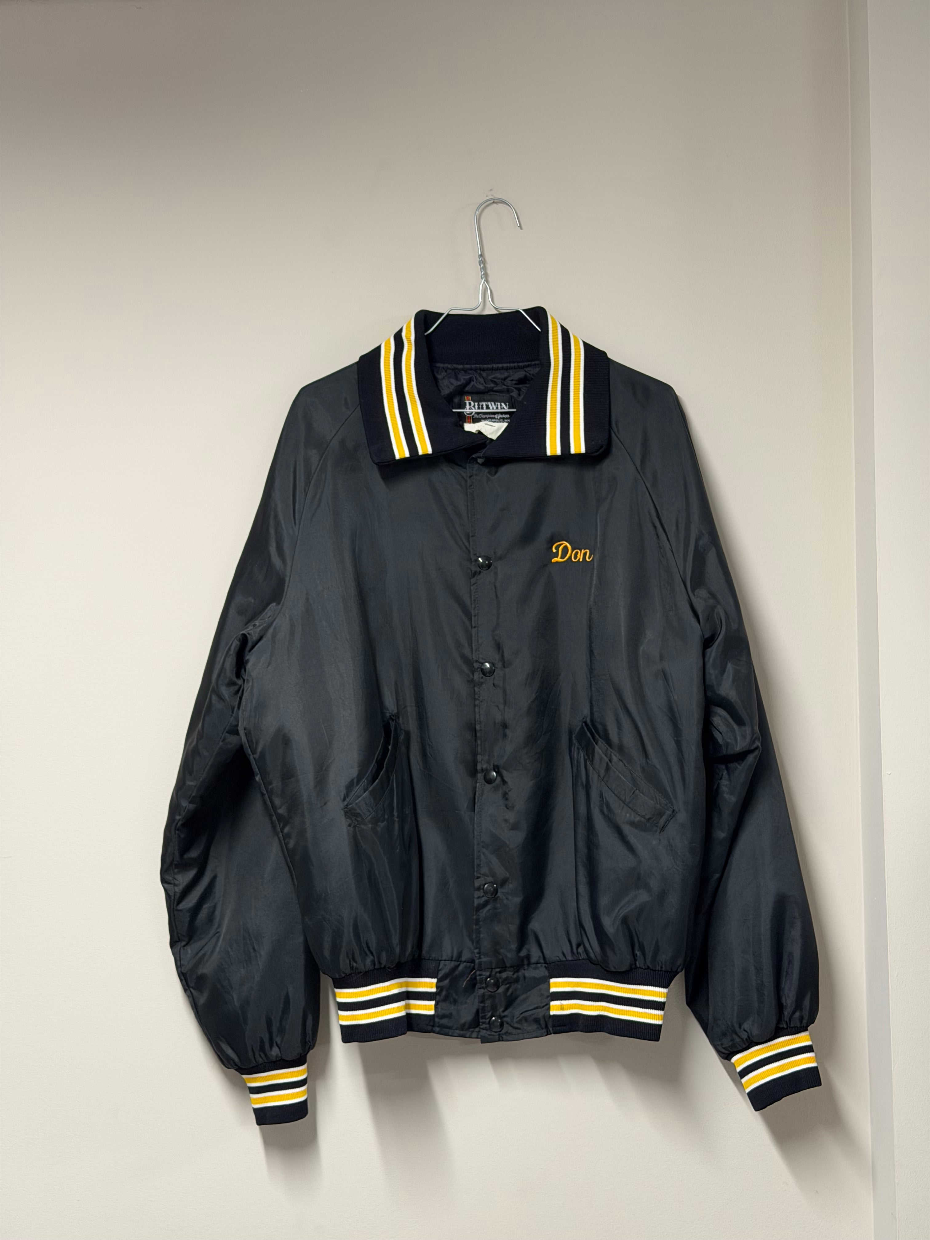 Veste Coach Vintage Butwin "Don" — Made in USA 80s Black & Gold Frnchlovebread