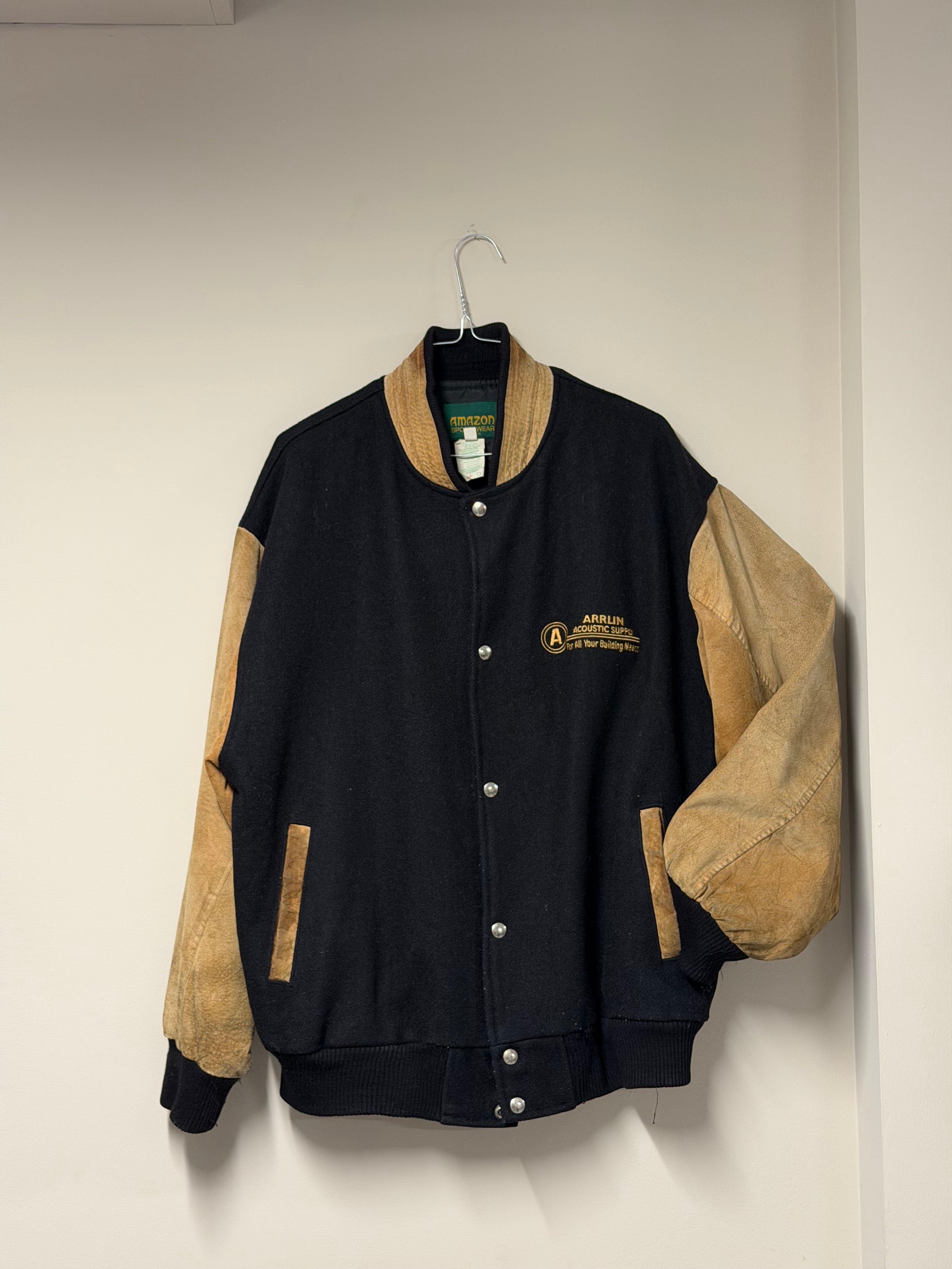 Veste Varsity Vintage "Arrun Acoustic" — Laine & Manches Nubuck Patinées Frnchlovebread