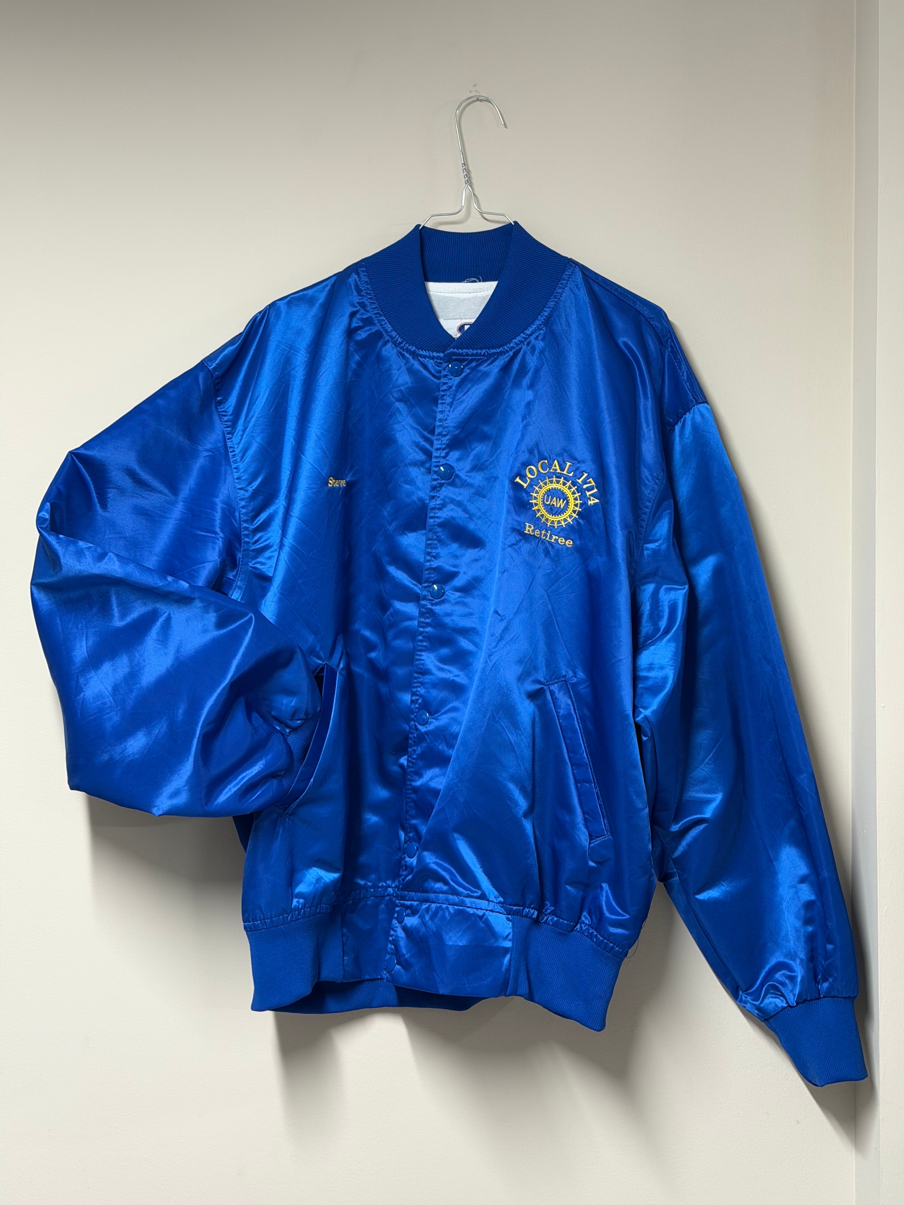 Veste Bomber Satinée "UAW Local 1714" Frnchlovebread