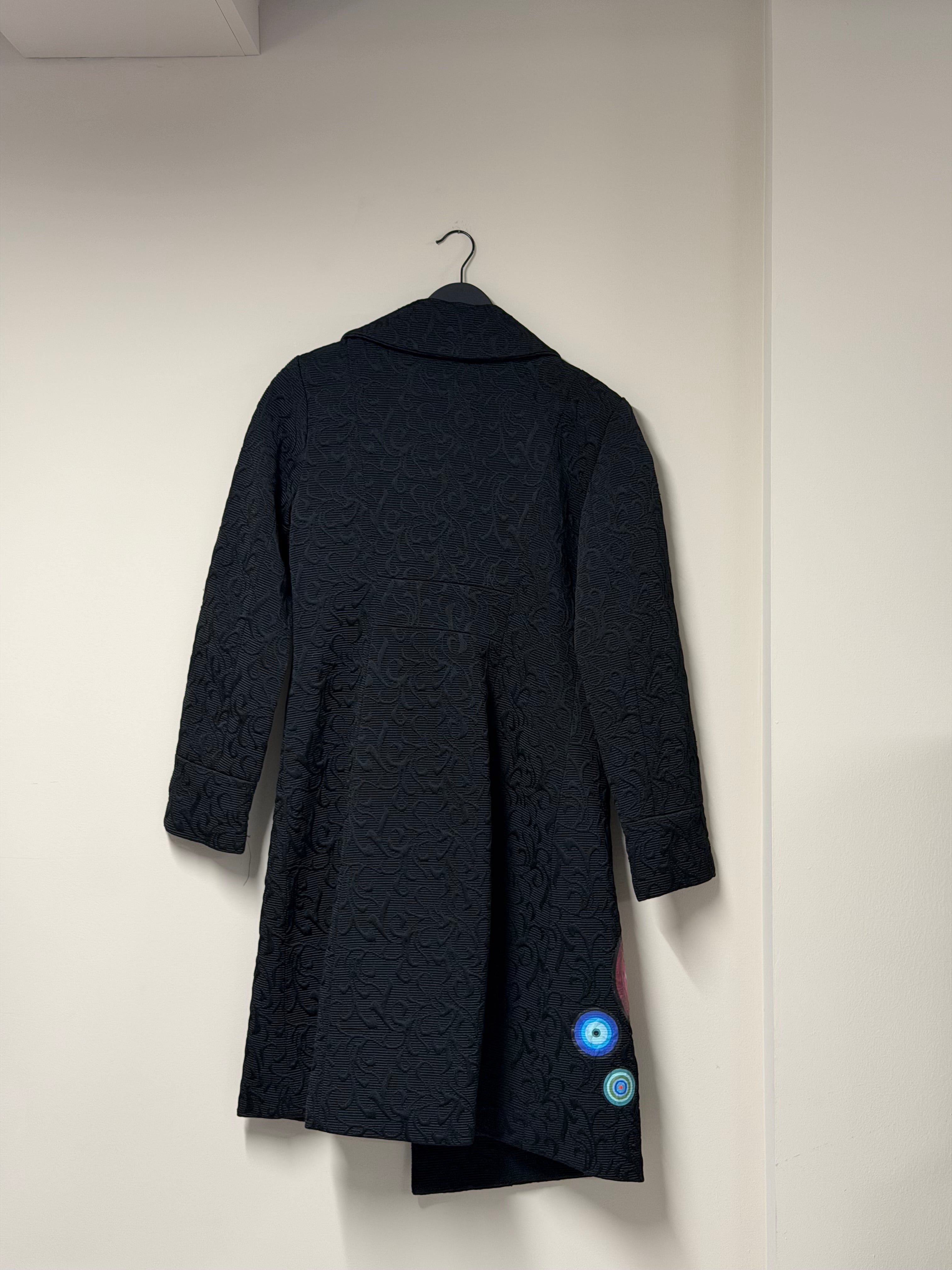 Manteau Long Desigual Noir en Jacquard Frnchlovebread