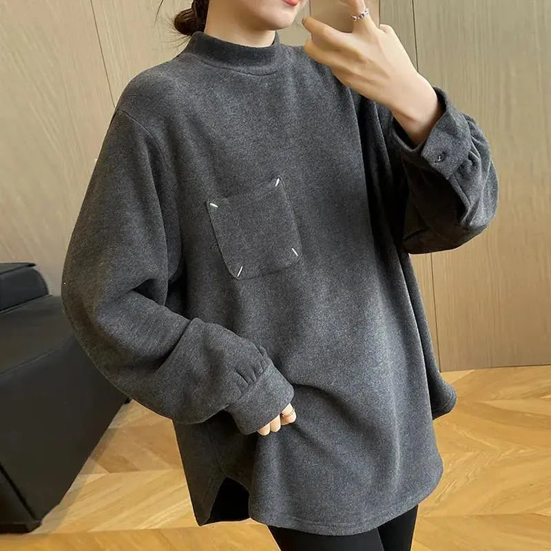 Thickened Thermal Bottoming Shirt Loose Frnchlovebread