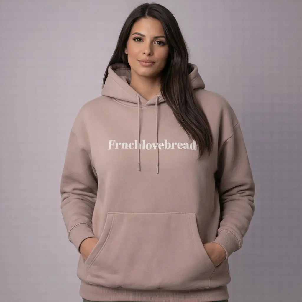 Hoodie oversize unisexe Frnchlovebread – Beige Rosé Frnchlovebread